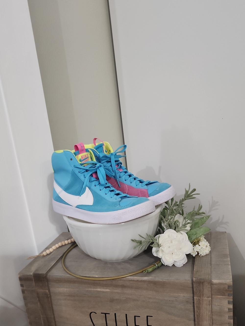 Nike Blazer MID '77 Baltic Blue And Volt 6Y